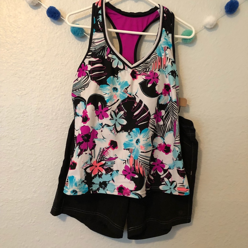 ZeroXPosur Swimwear Floral Top & Shorts